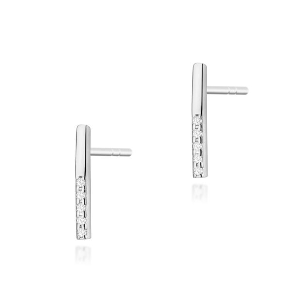 Białe Złoto Kolczyki z Diamentami 0,05 ct