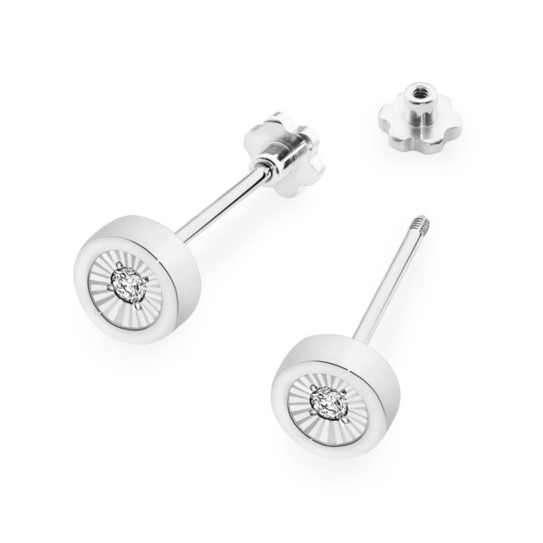 Białe Złoto Kolczyki z Diamentami 0,16 ct