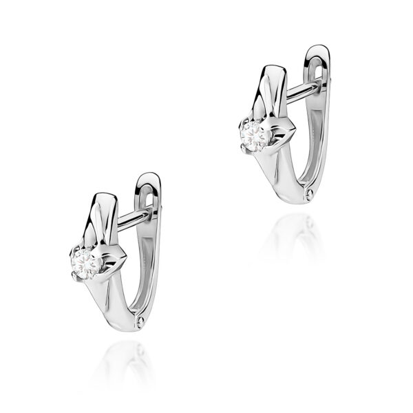Białe Złoto Kolczyki z Diamentami 0,16 ct