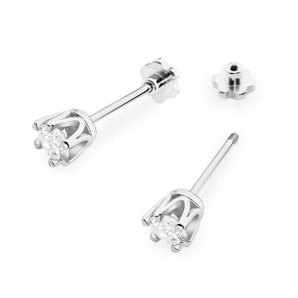 Białe Złoto Kolczyki z Diamentami 0,60 ct