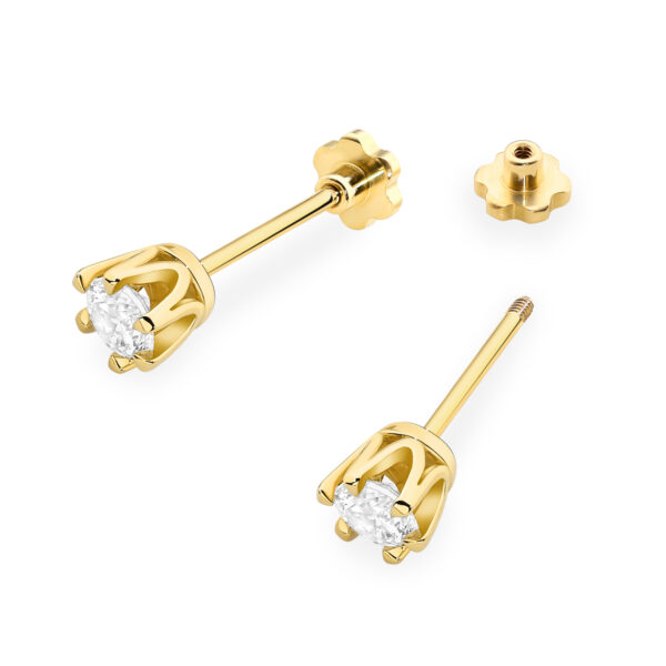 Żółte Złoto Kolczyki z Diamentami 0,60 ct