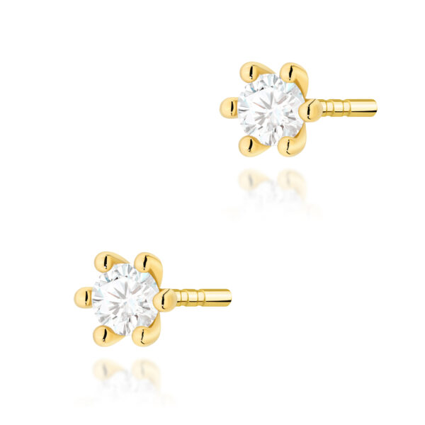 Żółte Złoto Kolczyki z Diamentami 0,20 ct