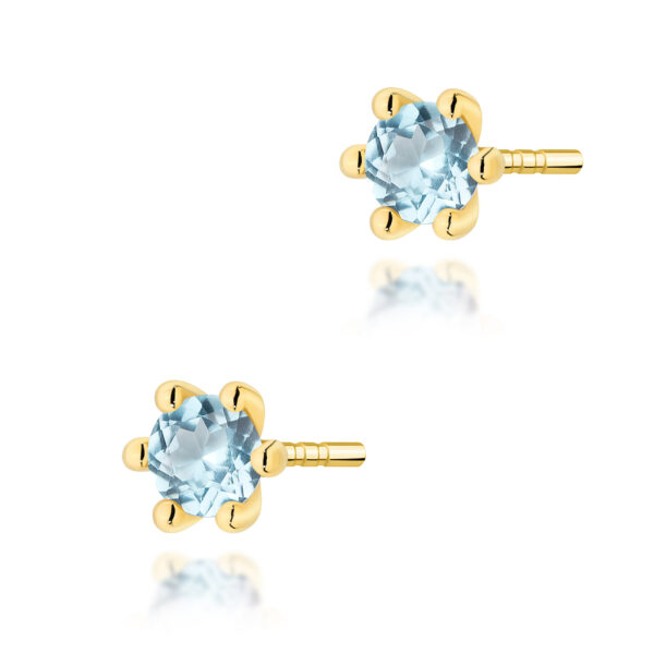 Żółte Złoto Kolczyki z Topazem Swiss 0,15 ct