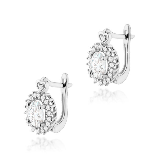 Białe Złoto Kolczyki z Diamentami Laboratoryjnymi 0,80 ct