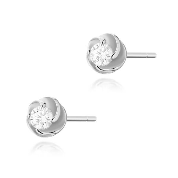 Białe Złoto Kolczyki z Diamentami 0,16 ct
