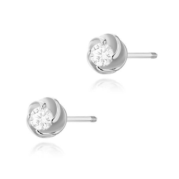 Białe Złoto Kolczyki z Diamentami 0,20 ct