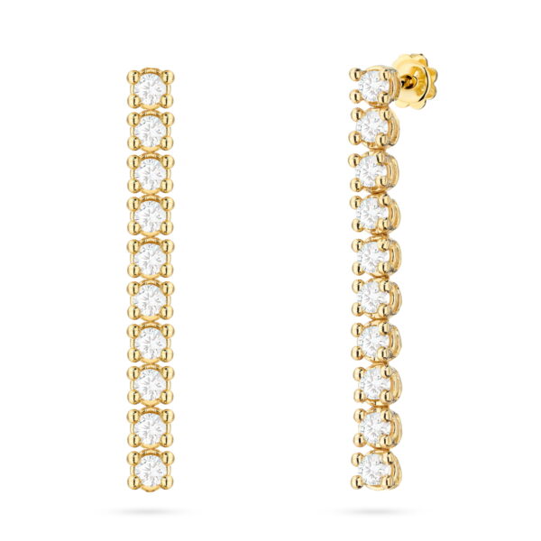 Żółte Złoto Kolczyki z Diamentami 0,8 ct