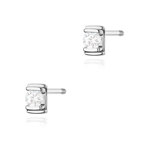 Białe Złoto Kolczyki z Diamentami 0,20 ct