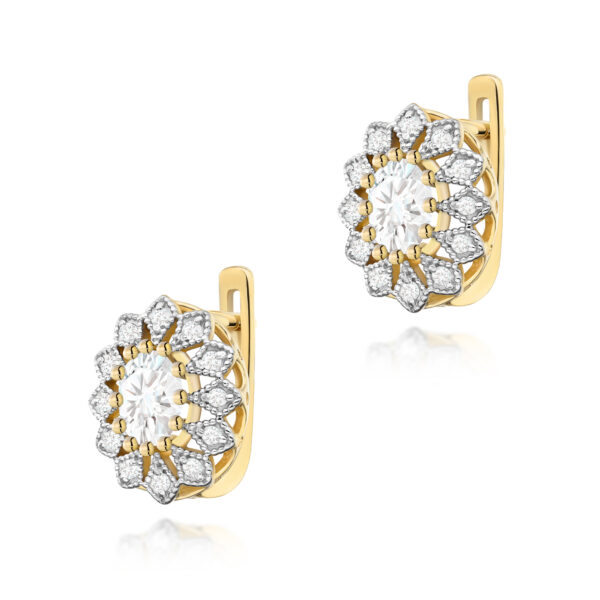 Żółte Złoto Kolczyki z Diamentami Laboratoryjnymi 0,80 ct