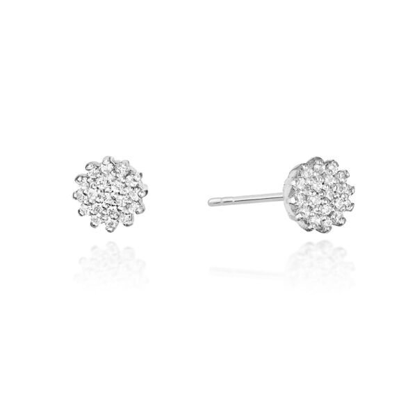 Białe Złoto Kolczyki z Diamentami 0,19 ct