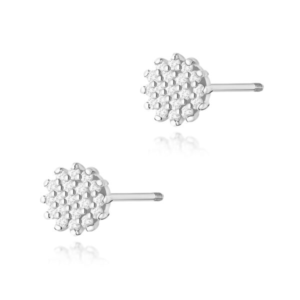 Białe Złoto Kolczyki z Diamentami 0,19 ct