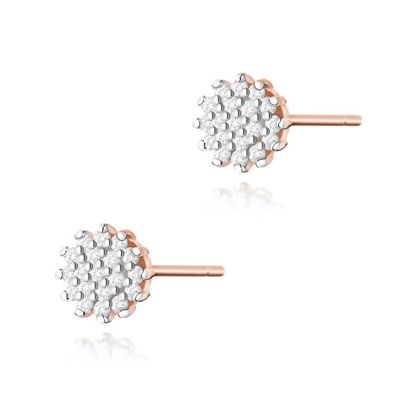 Różowe Złoto Kolczyki z Diamentami 0,19 ct
