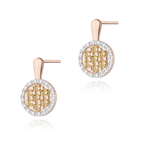 Różowe Złoto Kolczyki z Diamentami 0,87 ct