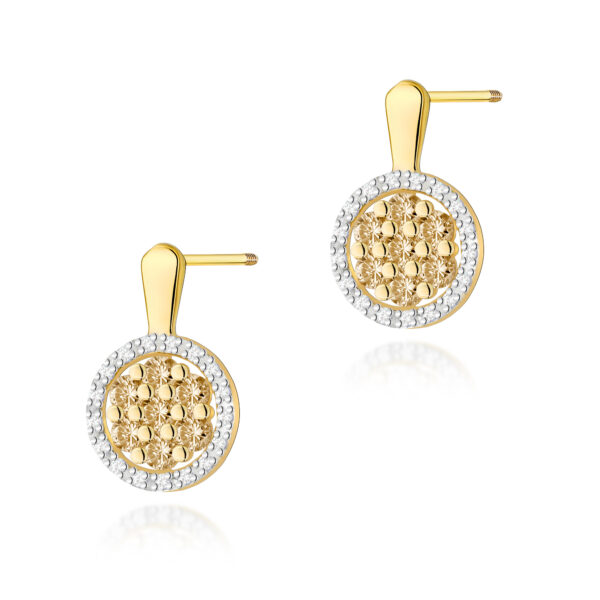 Żółte Złoto Kolczyki z Diamentami 0,87 ct