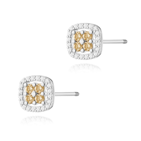 Białe Złoto Kolczyki z Diamentami 0,60 ct