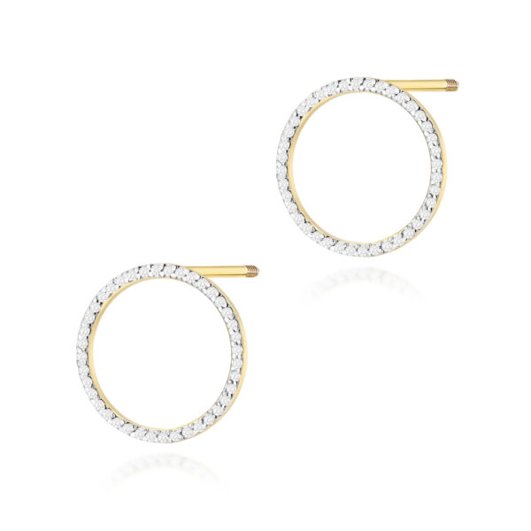 Żółte Złoto Kolczyki z Diamentami 0,40 ct