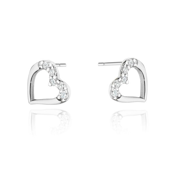 Białe Złoto Kolczyki z Diamentami 0,086 ct