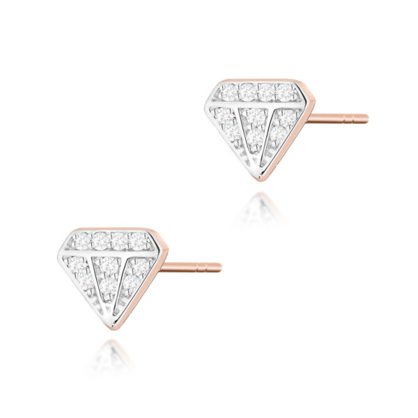 Różowe Złoto Kolczyki z Diamentami 0,10 ct