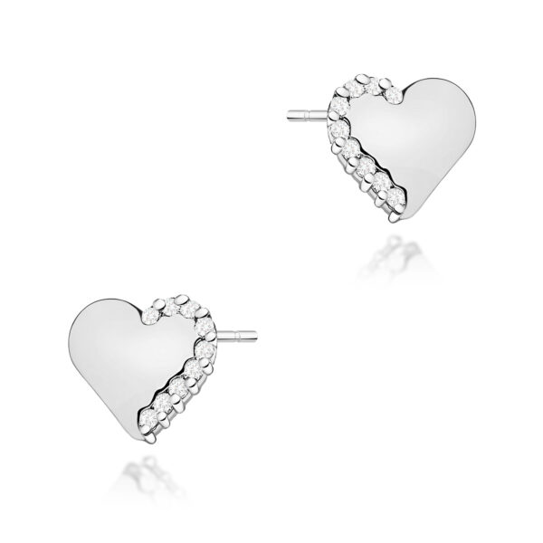 Białe Złoto Kolczyki z Diamentami 0,10 ct