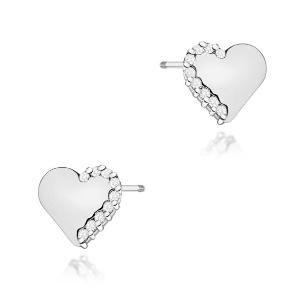 Białe Złoto Kolczyki z Diamentami 0,10 ct
