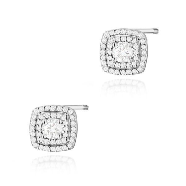 Białe Złoto Kolczyki z Diamentami Laboratoryjnymi 0,60 ct