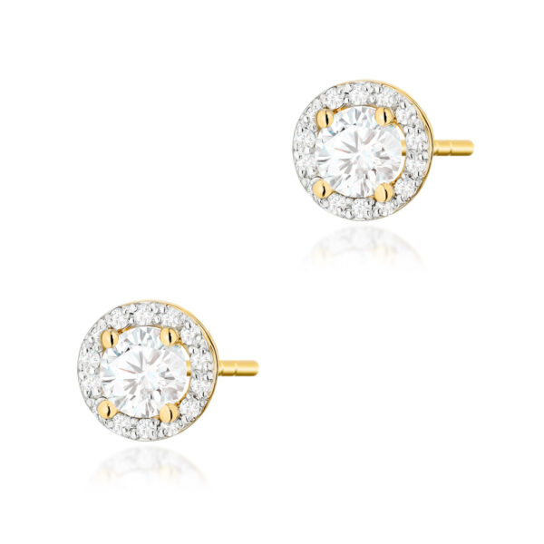 Żółte Złoto Kolczyki z Diamentami 1,00 ct