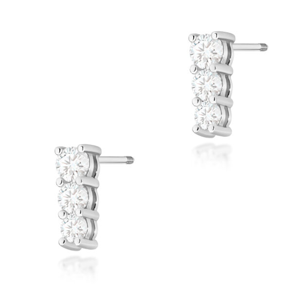 Białe Złoto Kolczyki z Diamentami 0,82 ct