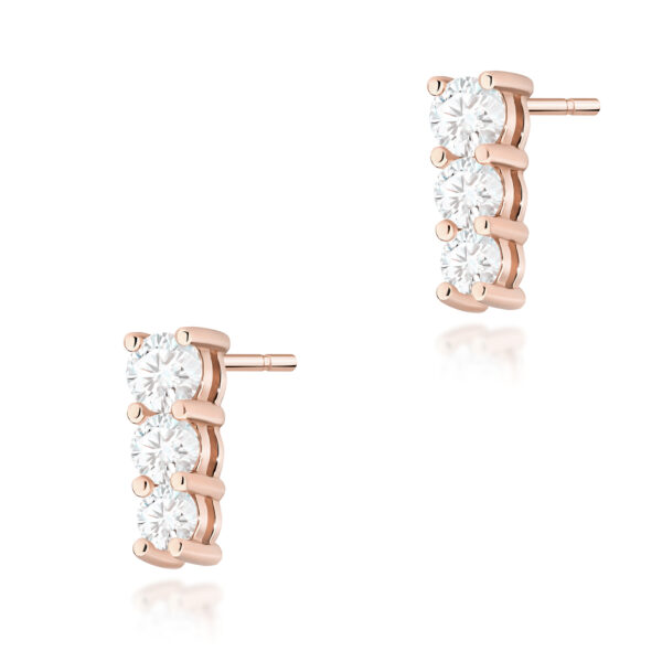 Różowe Złoto Kolczyki z Diamentami 0,82 ct