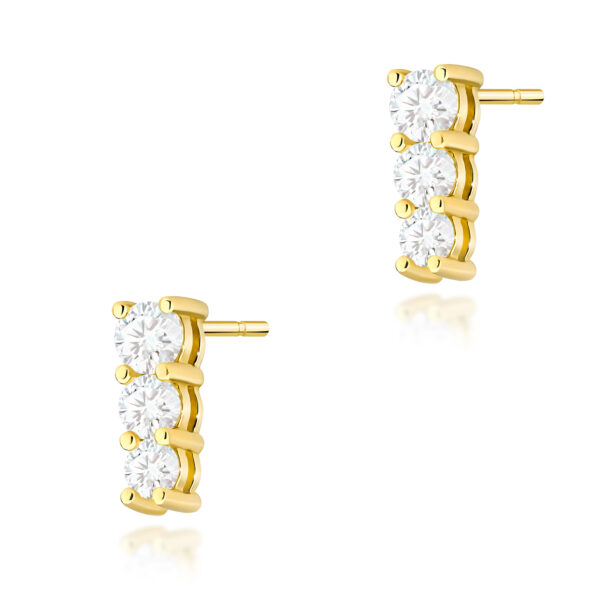 Żółte Złoto Kolczyki z Diamentami 0,82 ct