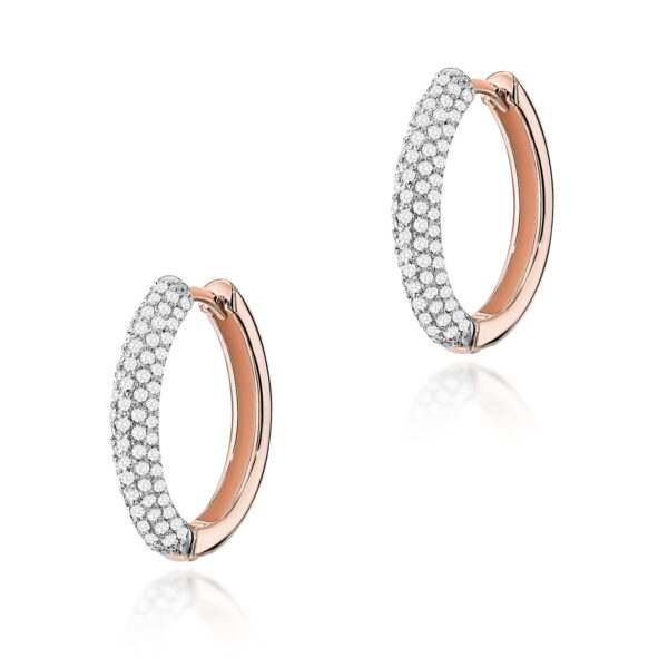 Różowe Złoto Kolczyki z Diamentami 0,83 ct