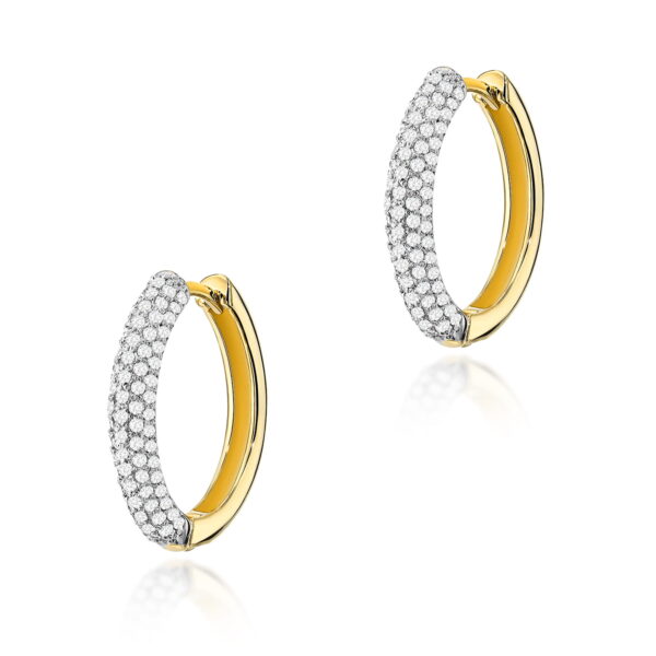 Żółte Złoto Kolczyki z Diamentami 0,83 ct