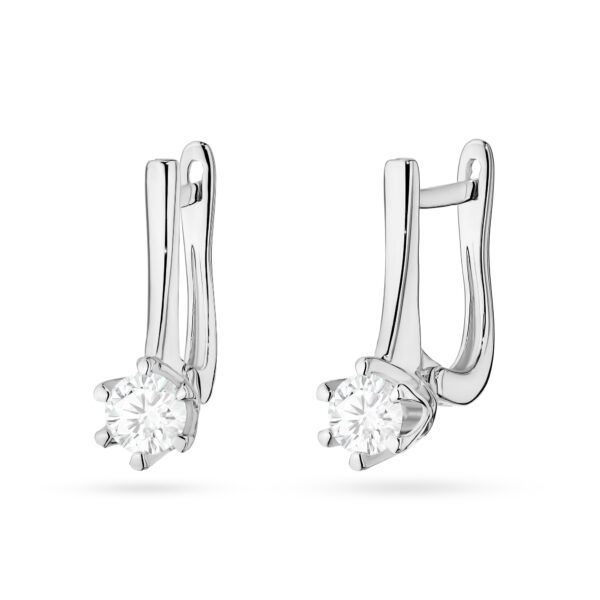 Białe Złoto Kolczyki z Diamentami 0,60 ct
