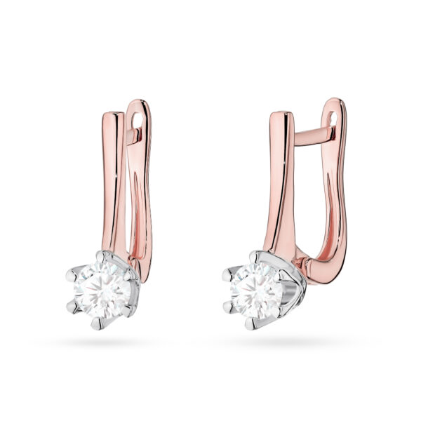 Różowe Złoto Kolczyki z Diamentami 0,60 ct