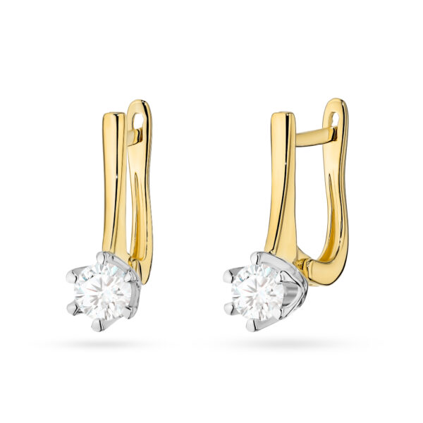Żółte Złoto Kolczyki z Diamentami Laboratoryjnymi 0,60 ct