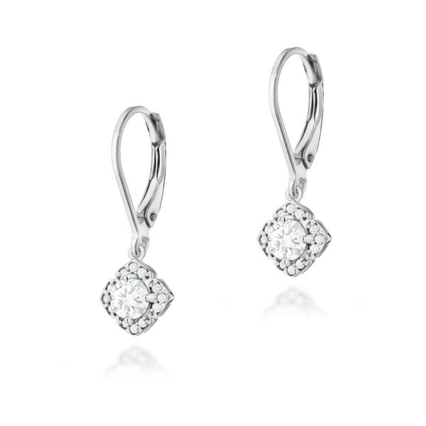 Białe Złoto Kolczyki z Diamentami Laboratoryjnymi 0,50 ct