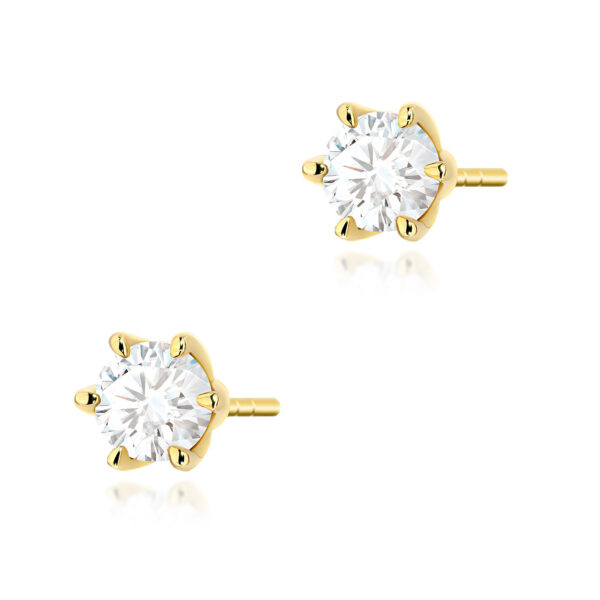Żółte Złoto Kolczyki z Diamentami 1,00 ct