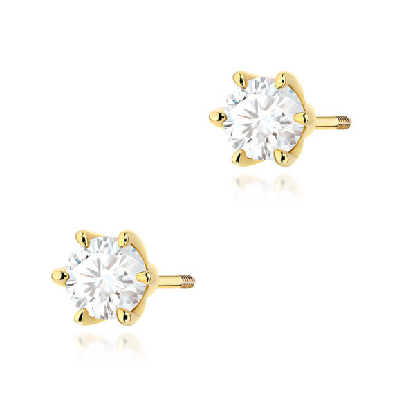 Żółte Złoto Kolczyki z Diamentami 1,00 ct