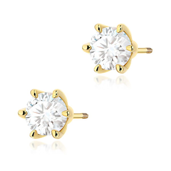Żółte Złoto Kolczyki z Diamentami 2,00 ct