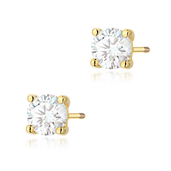 Żółte Złoto Kolczyki z Diamentami 2,00 ct