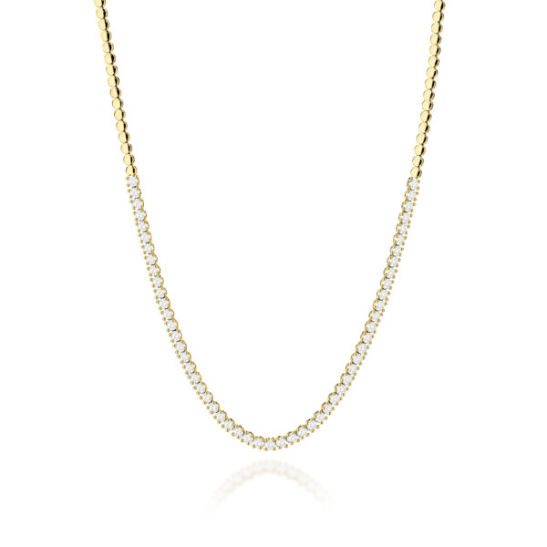 Żółte Złoto Naszyjnik z Diamentami 4,56 ct