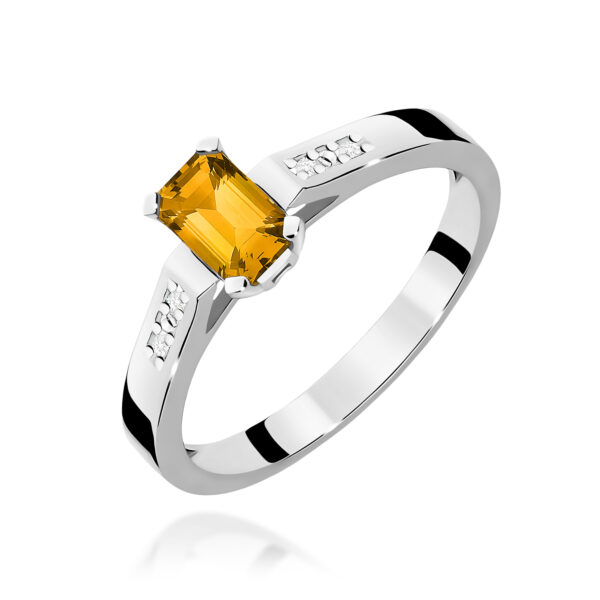 Białe Złoto Pierścionek z Rubinem 0,80 ct