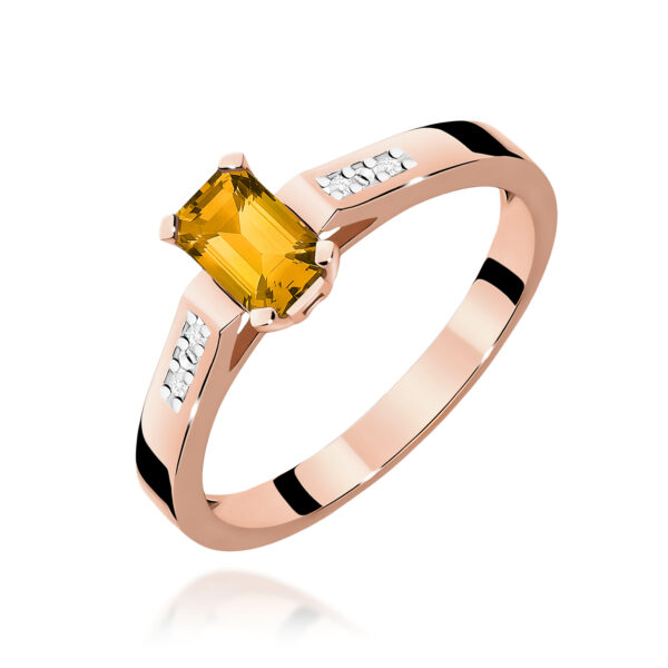Różowe Złoto Pierścionek z Rubinem 0,80 ct