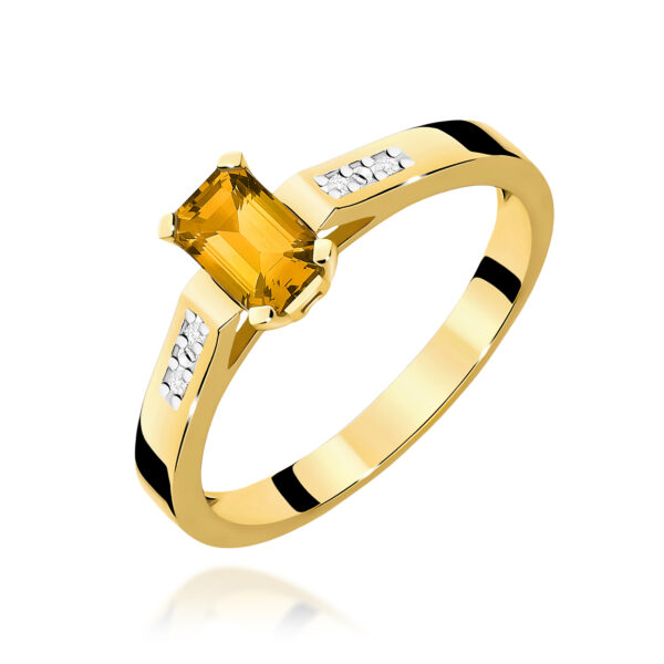 Żółte Złoto Pierścionek z Rubinem 0,80 ct
