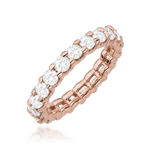 Różowe Złoto Pierścionek z Diamentami 1,52 ct