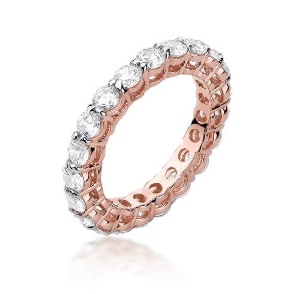 Różowe Złoto Pierścionek z Diamentami 2,52 ct