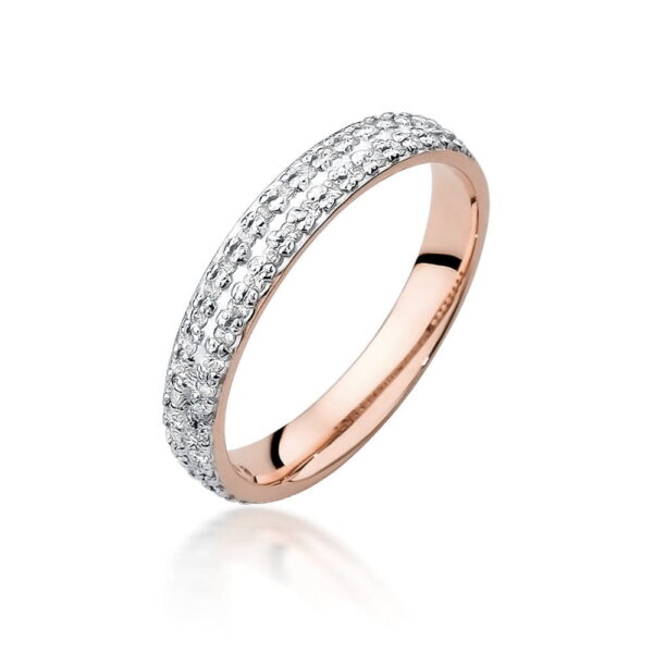 Różowe Złoto Pierścionek z Diamentami 0,23 ct