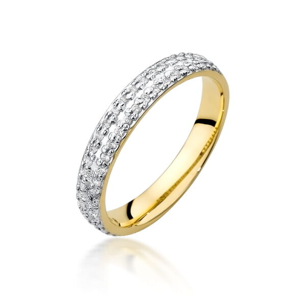 Żółte Złoto Pierścionek z Diamentami 0,23 ct