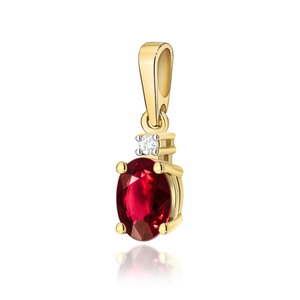 Żółte Złoto Zawieszka z Rubinem 0,60 ct