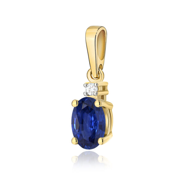 Żółte Złoto Zawieszka z Szafirem 0,70 ct