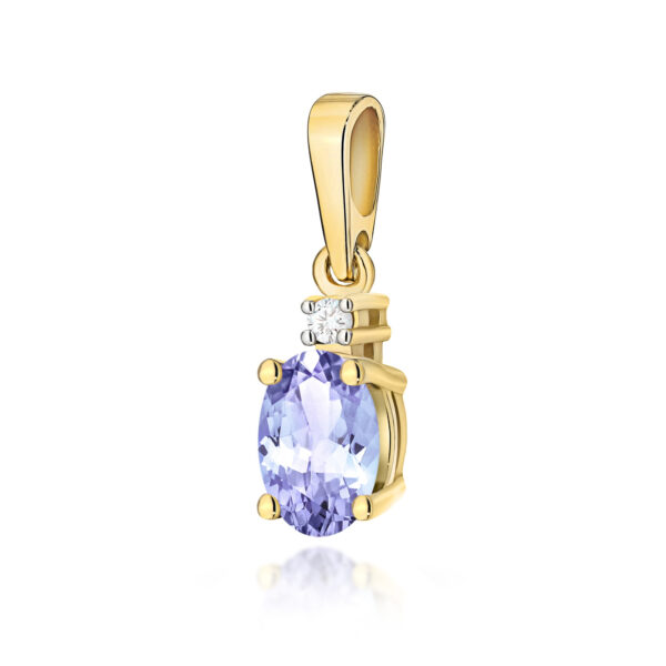 Żółte Złoto Zawieszka z Tanzanitem 0,40 ct